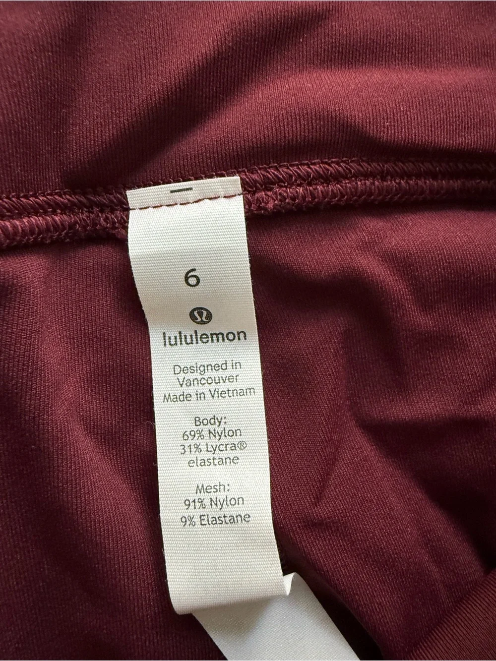 NWT Lululemon Pace Rival Crop 22” Garnet Size 6 - Picture 12 of 12